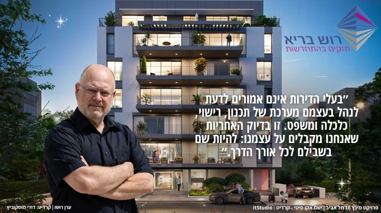 רוש בריא להתחדשות עירונית: הרבה מעבר לפיקוח הנדסי